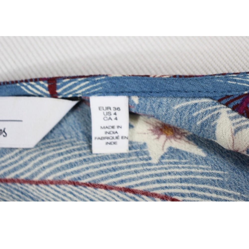 & Other Stories Blue Floral Faux Wrap Mini Dress 4 - Picture 10 of 10